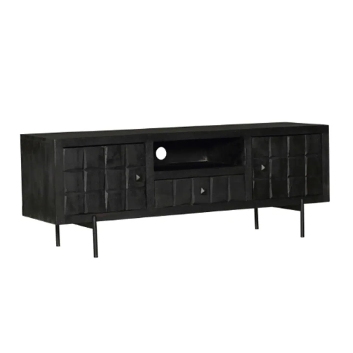 Cubical Black Tv meubel zwart mangohout 150