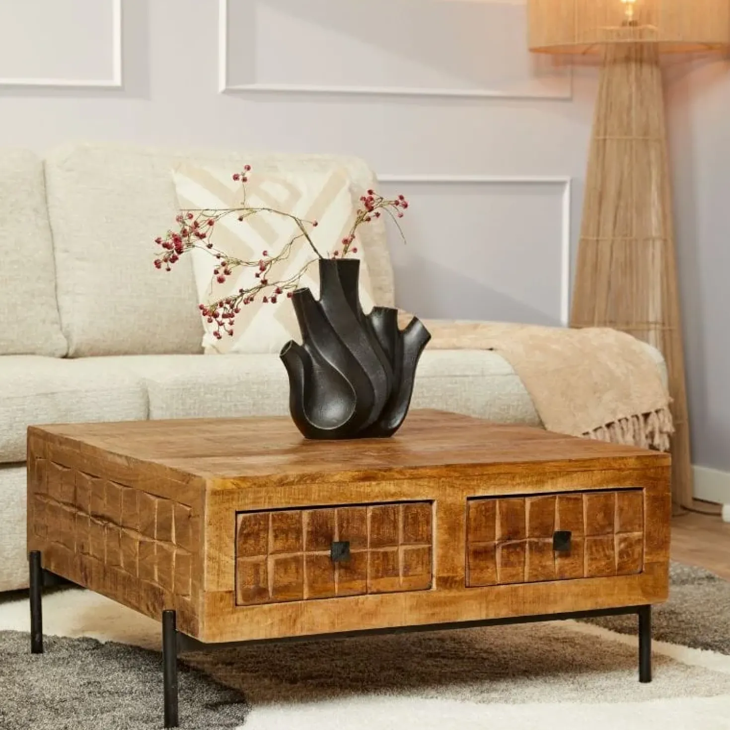 Cubical Salontafel mangohout