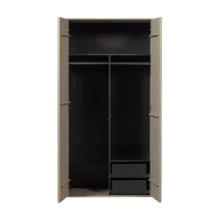 Daily Kledingkast dubbel hoog grenen beige 100cm