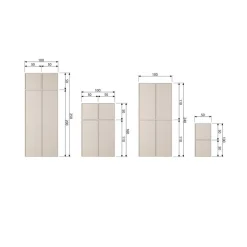 Daily Kledingkast enkel smal grenen beige 50cm