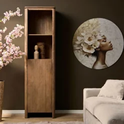 Dallas Boekenkast Naturel Mangohout 55cm