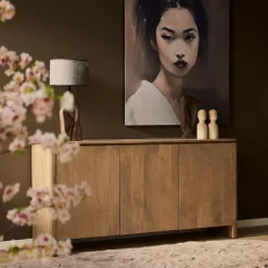 Dallas Dressoir Naturel Mangohout 165cm