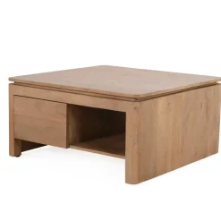 Dallas Salontafel vierkant Naturel Mangohout 80cm