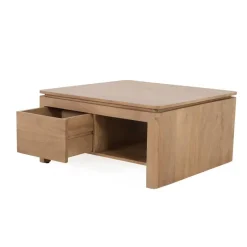 Dallas Salontafel vierkant Naturel Mangohout 80cm