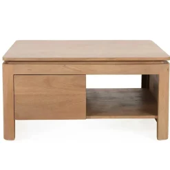 Dallas Salontafel vierkant Naturel Mangohout 80cm