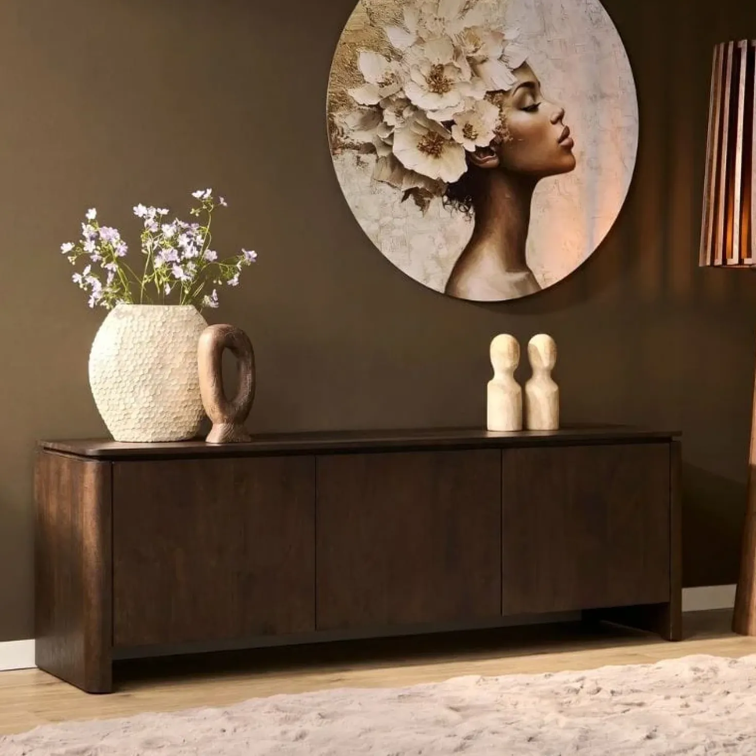 Dallas Tv meubel Bruin Mangohout 165cm