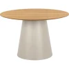 Dalvik Eettafel Rond Naturel met Zand poot 120cm