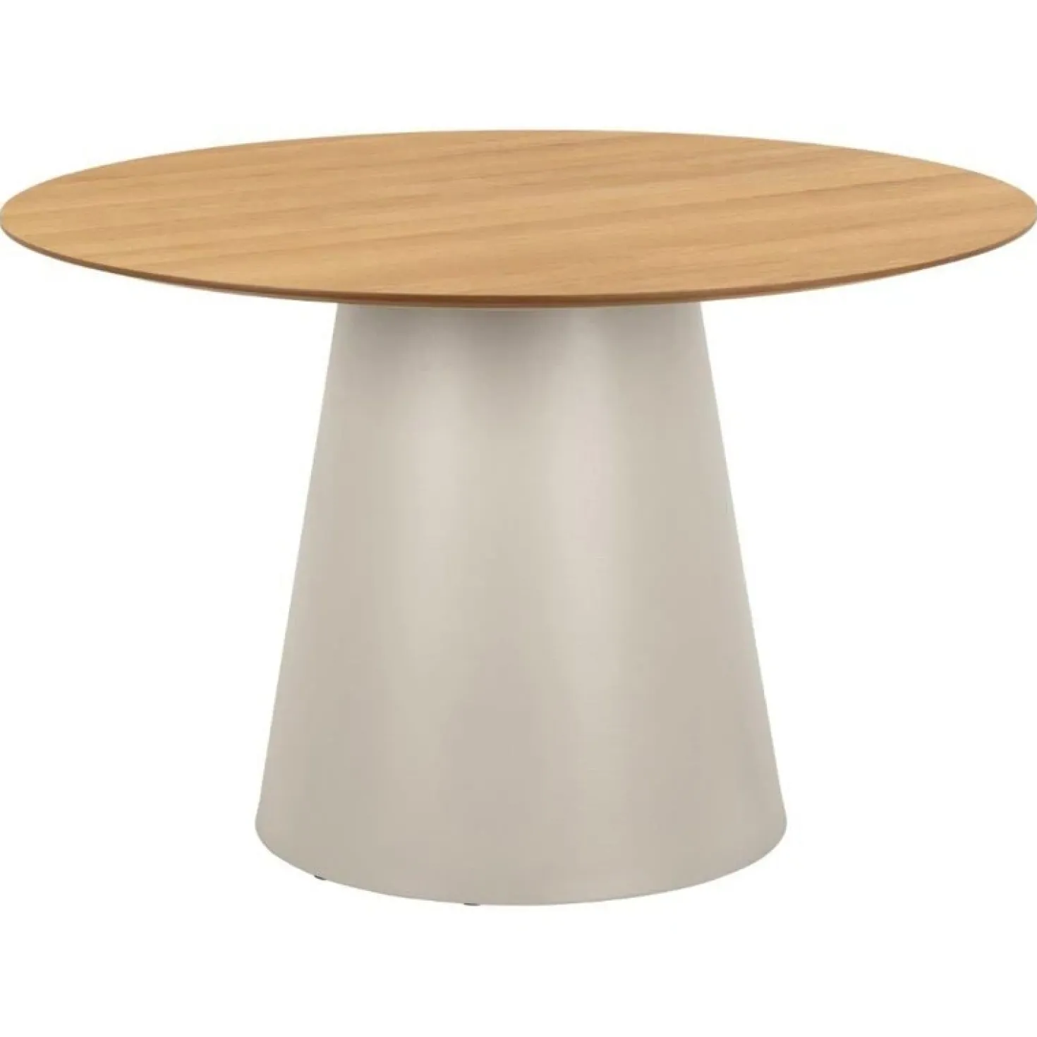 Dalvik Eettafel Rond Naturel met Zand poot 120cm