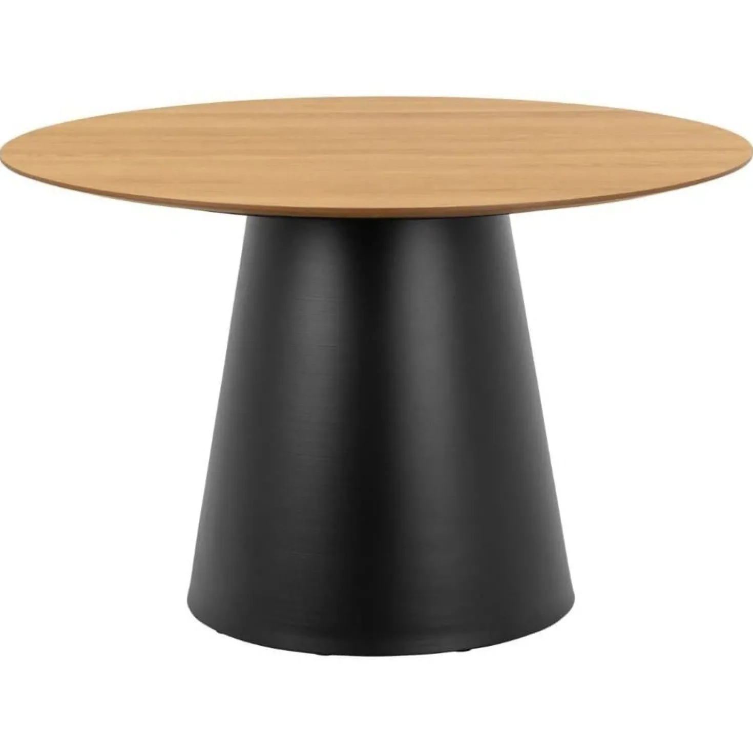 Dalvik Eettafel Rond Naturel met Zwarte poot 120cm