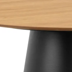 Dalvik Eettafel Rond Naturel met Zwarte poot 120cm