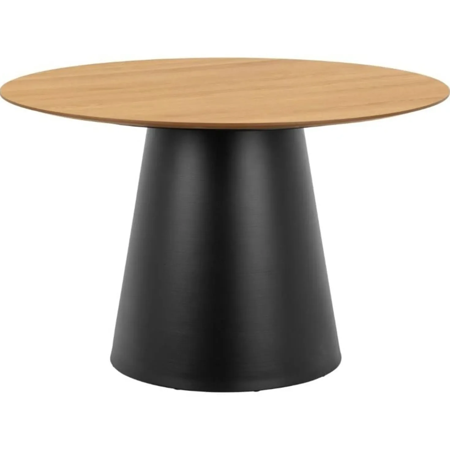 Dalvik Eettafel Rond Naturel met Zwarte poot 120cm