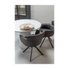 Damon Ronde Eettafel betonlook wit 100cm