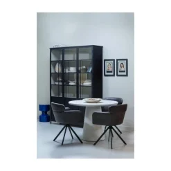 Damon Ronde Eettafel betonlook wit 100cm