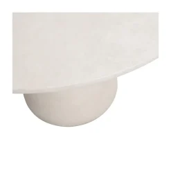 Damon Ronde Eettafel betonlook wit 100cm