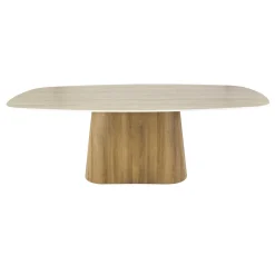 Danique Eettafel deens ovaal Travertine 215cm