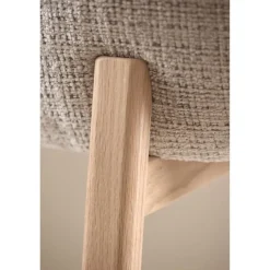 Darlene Eetkamerstoel Beige Naturel houten poten