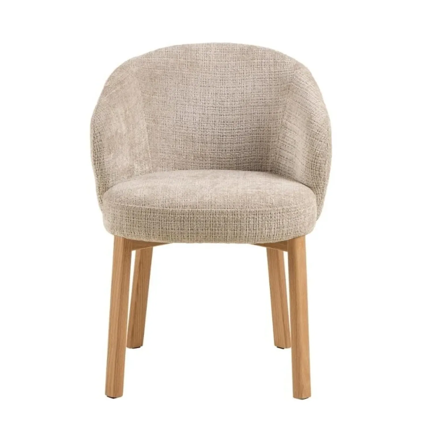 Darlene Eetkamerstoel Beige Naturel houten poten
