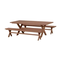 Delta Picknick tuintafel aluminium terracotta 220cm