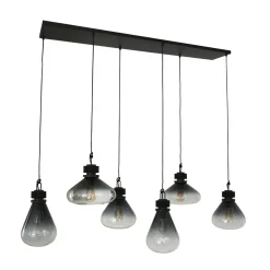 Demeter Hanglamp 6-lichts glas E27