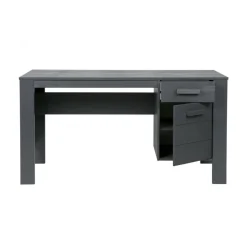 Dennis Bureau grenen grijs steel 141cm
