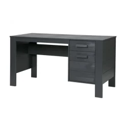 Dennis Bureau grenen grijs steel 141cm