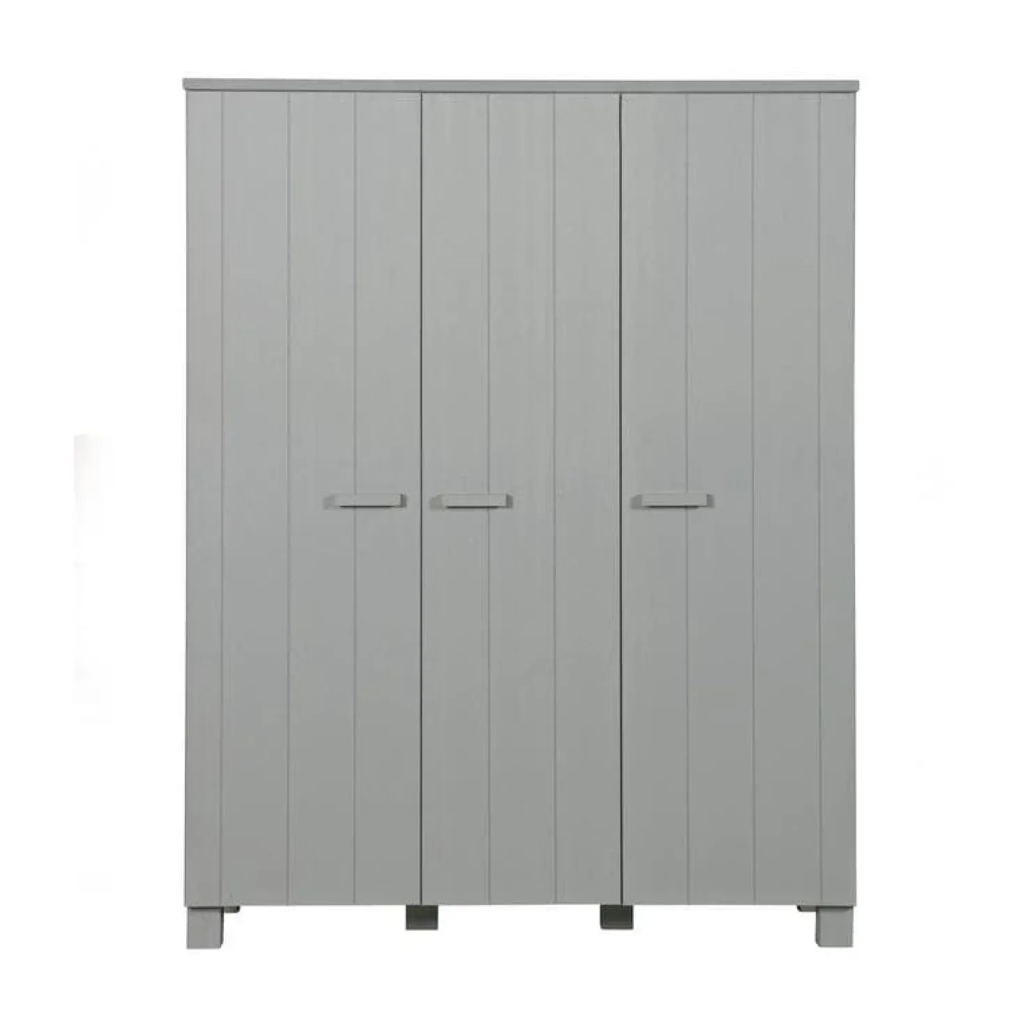 Dennis 3-deurs Kledingkast grenen grijs 158cm
