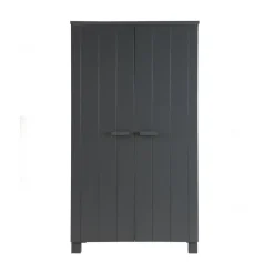 Dennis Kledingkast grenen grijs steel 111cm
