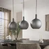 Dennis 3-lichts Hanglamp frosted grijs