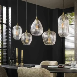 Denzel Glazen Hanglamp 5 lichts 120cm