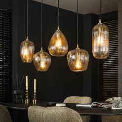 Denzel Glazen Hanglamp 5 lichts 120cm