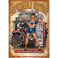 Dependable Service - metalen bord