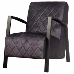 Dexter Fauteuil velvet Antraciet 65cm