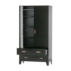 Dian Kledingkast grenen zwart 94cm