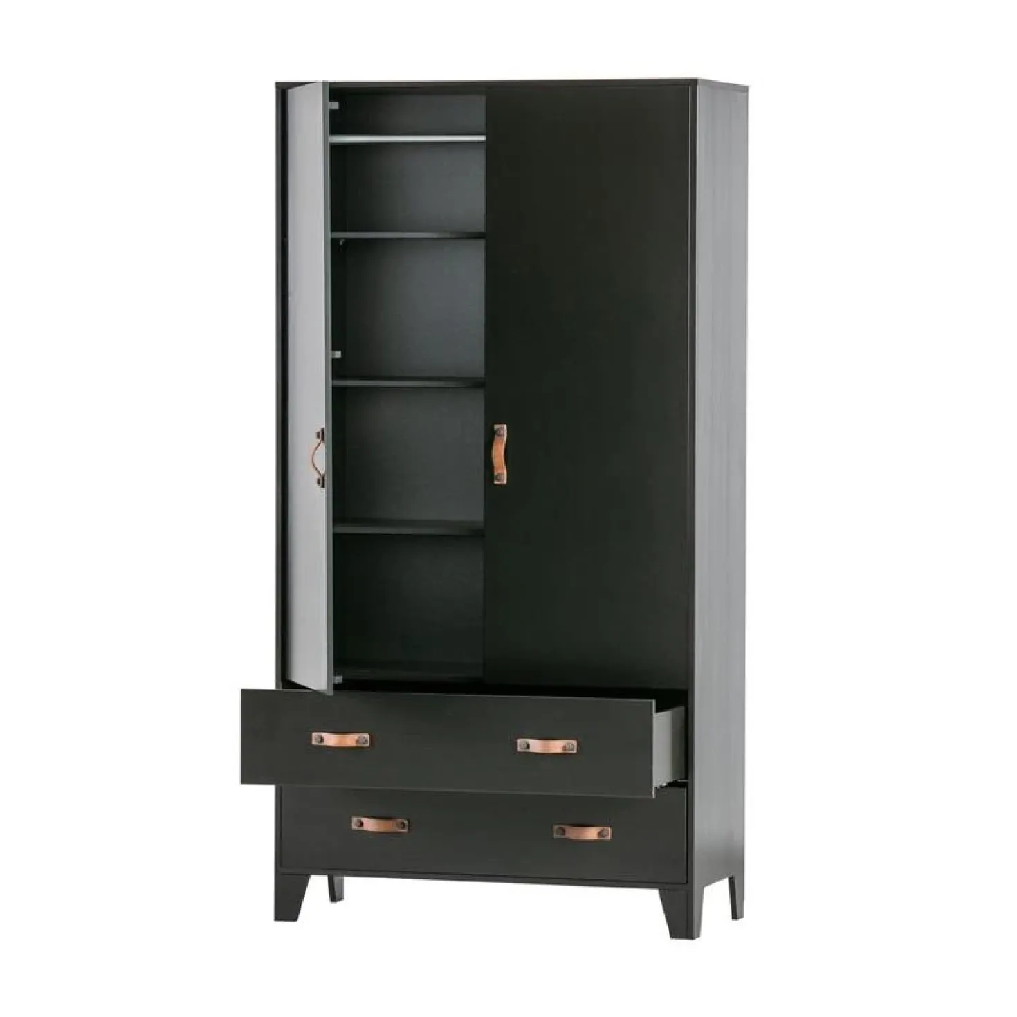 Dian Kledingkast grenen zwart 94cm