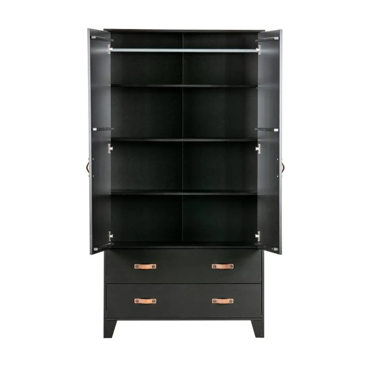 Dian Kledingkast grenen zwart 94cm