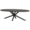 Diego Eettafel ovaal zwart mangohout 200×100
