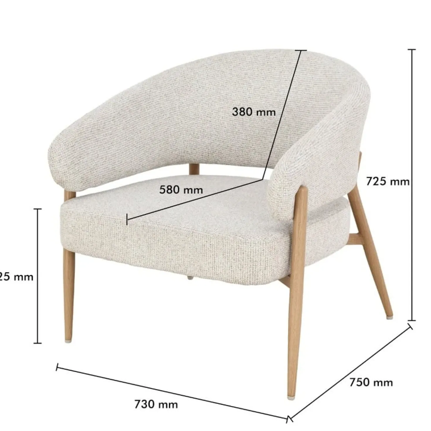 Dilan Fauteuil Hush Eiken