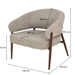 Dilan Fauteuil Hush Walnoot