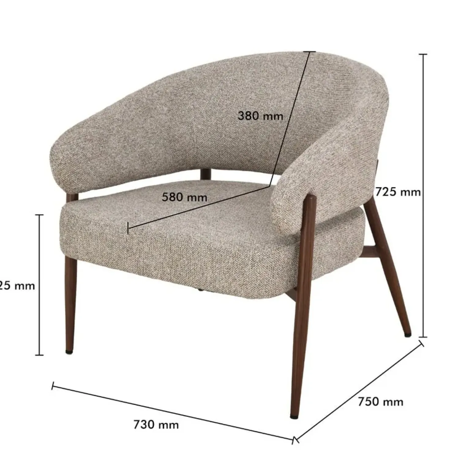 Dilan Fauteuil Hush Walnoot