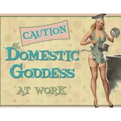Domestic Goddess - metalen bord