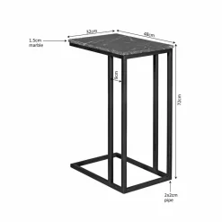 Donello Bijzettafel Marmer Zwart