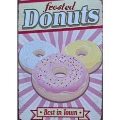 Donuts - metalen bord