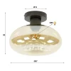 Doris 1-lichts Plafondlamp Amber glas