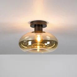 Doris 1-lichts Plafondlamp Amber glas