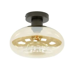Doris 1-lichts Plafondlamp Amber glas