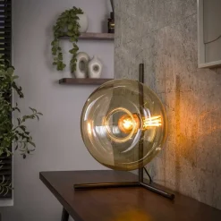 Doris 1-lichts Tafellamp Amber glas