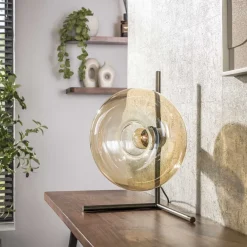 Doris 1-lichts Tafellamp Amber glas