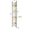 Doris 4-lichts Vloerlamp Amber glas