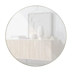 Doutzen Spiegel rond metaal goud 115cm