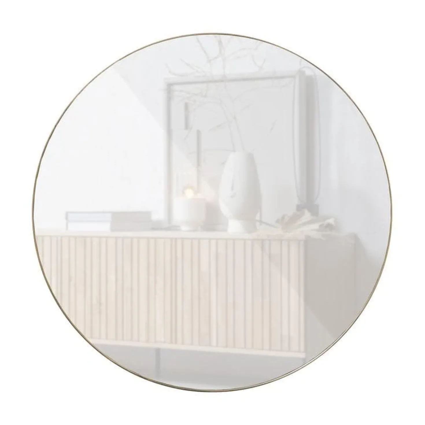 Doutzen Spiegel rond metaal goud 115cm